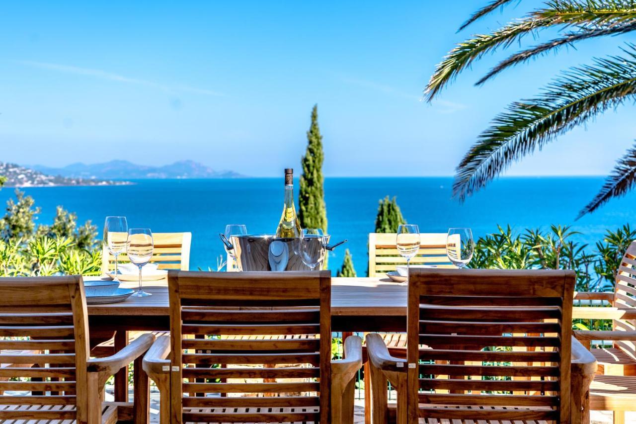 Superbe Villa, Incroyable Vue Mer, Piscine Chauffee, Climatisee Sainte-Maxime Eksteriør bilde