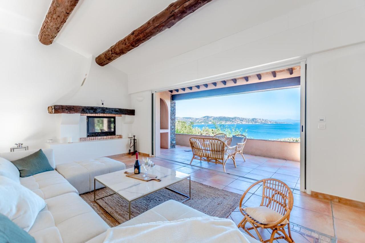 Superbe Villa, Incroyable Vue Mer, Piscine Chauffee, Climatisee Sainte-Maxime Eksteriør bilde