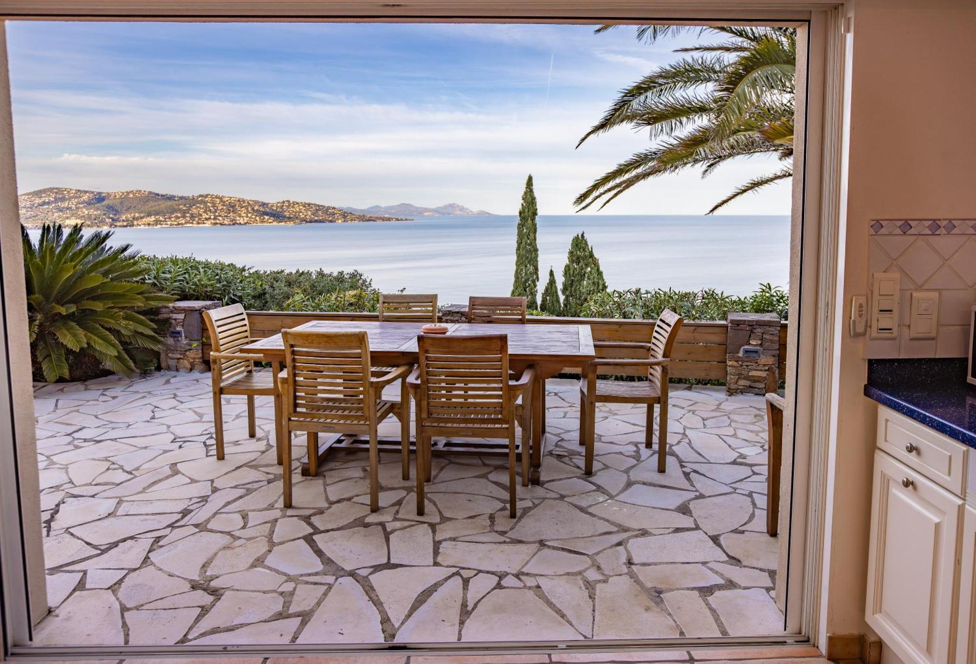Superbe Villa, Incroyable Vue Mer, Piscine Chauffee, Climatisee Sainte-Maxime Eksteriør bilde