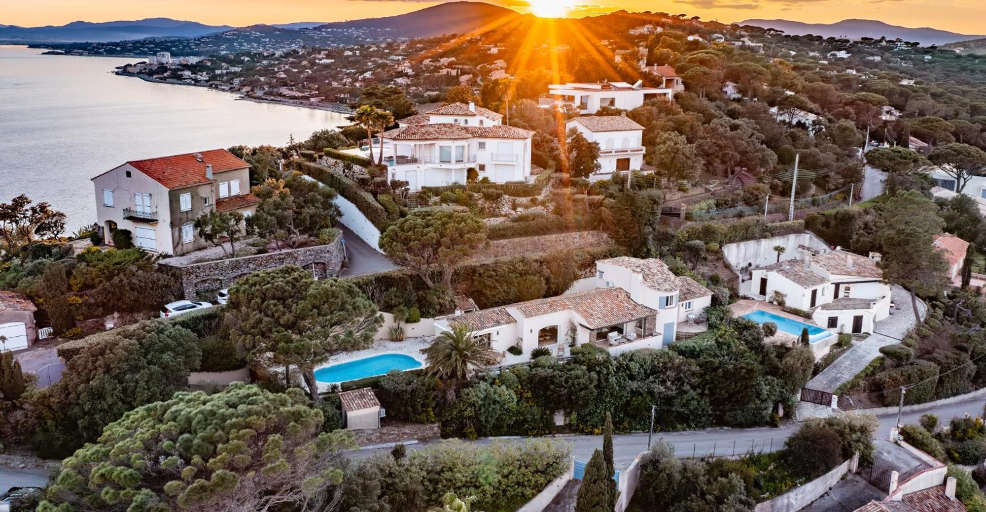 Superbe Villa, Incroyable Vue Mer, Piscine Chauffee, Climatisee Sainte-Maxime Eksteriør bilde